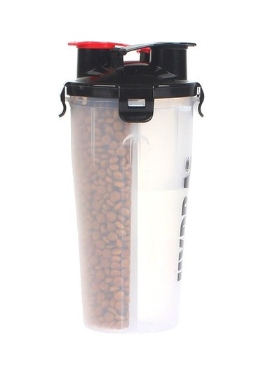 Szypzstore Pet Home Çift Odalı Pet Içme Şişesi Ve Katlanabilir Kase - Beyaz Bfbfo0