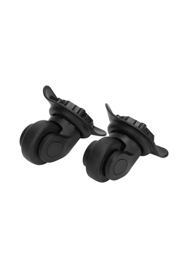 Geeroyoo Sessiz Tek Satırlı Valiz Tekerlekleri, Dayanıklı Pp+pet Malzeme, Kolay Kurulum, Siyah 2 Adet, Çivi Setiyle