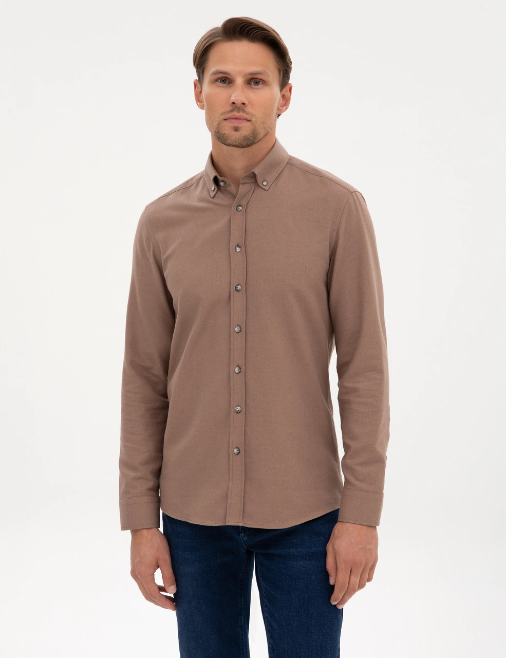 Pierre Cardin Erkek Vizon Gömlek Desenli 50316751-vr052 Vizon