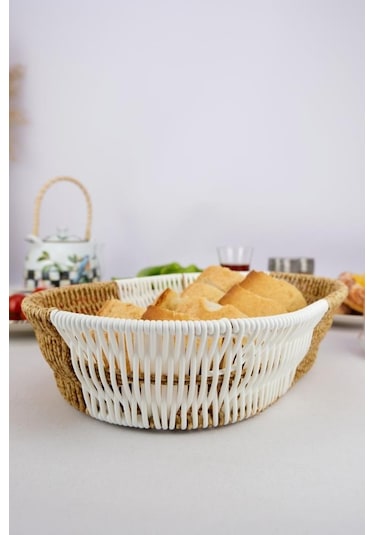 Digithome Rattan Ekmek Sepeti Oval Ekmeklik 28 Cm Kahverengi D/10 C1-1-289 Kahverengi