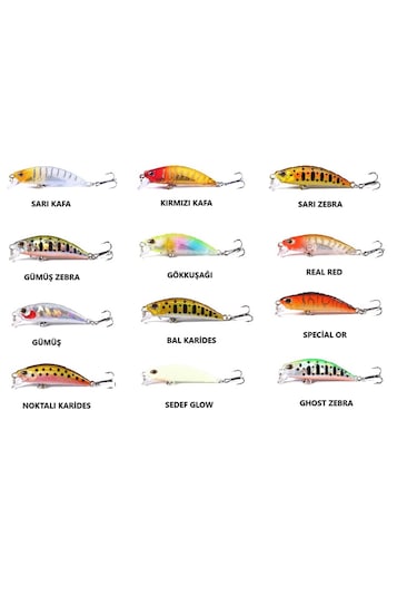 5 Gr, 5 Cm Zıpır Maket Yapay Balık - Balık Yemi-ghost Zebra