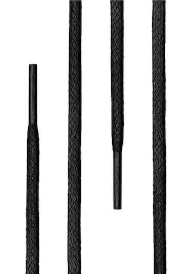 50 Cm 4 Mm Siyah Yuvarlak 1 Çift Ayakkabı Bağcığı Siyah