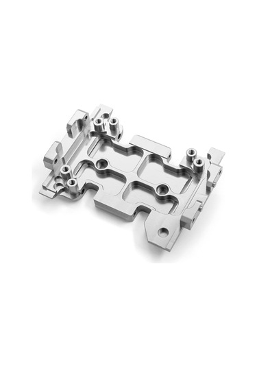 Fosenze Axıal Scx10 Iıı Axı03007/axı03014 1/10 Simülasyon Tırmanma Arabaları İçin Alüminyum Gövde Metal Vites Kutusunun Tabanı Gümüş