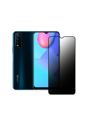 Vivo Y11S / Y20 Hayalet Privacy Gizli Cam Ekran Koruyucu Siyah