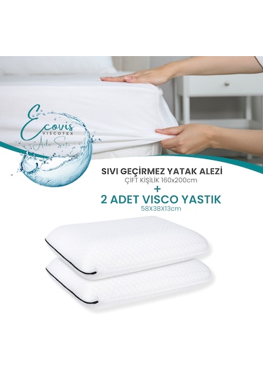 Ecovis Viscotex Aile Seti, 2'li Visco Yastık Ve Yatak Alezi