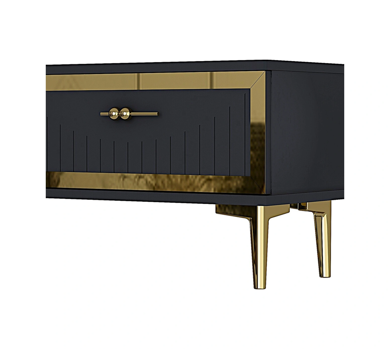 Tsa1204ag - Tunatv120 Tv Stand, Tv Sehpası Antrasit-gold 120cm Antrasit