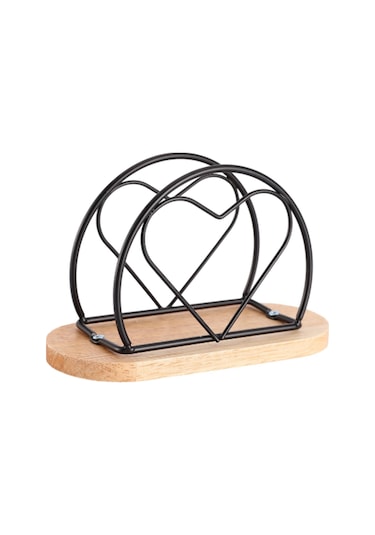 Homyl Masa Masaüstü Süsleme Şekli Için Peçete Tutucu Siyah