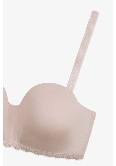 Kadın Dolgusuz Mikro Straplez Sütyen 80516 Ten Ten