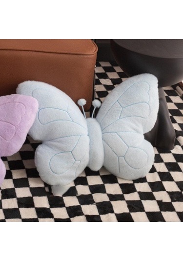 Fastbuy İyileştirilmiş Suntek Kelebek Şeklinde Mavi Yastık Hediyesi, Rahatlatıcı Ve Sevimli Yatak Eşyaları İçin İдеal Mavi