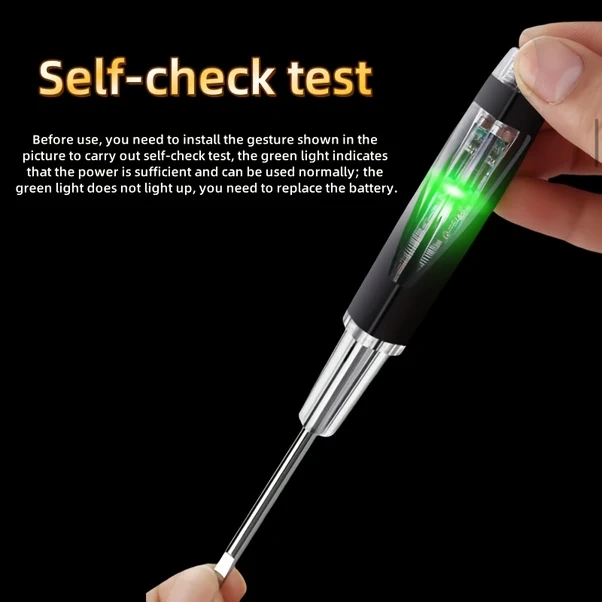 Willowhaven D06 Yüksek Parlaklıklı Led Voltaj Test Kalemi Kızılötesi Hat Kesme Tespiti Kaymaz Üçgen Sap Ev Ve Profesyonel Elektrikçiler