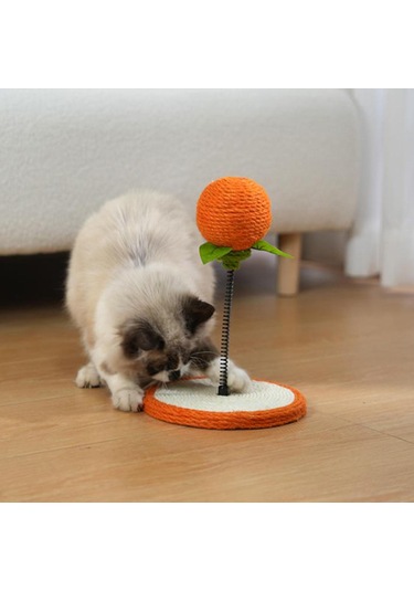 Suntek Kedi Tırmalama Pedi Kitty Tahtası Sisal Topu Ile Turuncu