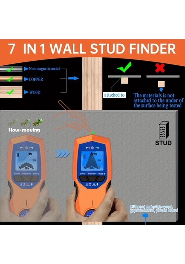 Willowhaven Turuncu 7'li1 Dedektör Metal Ahşap Kablolar Derin Tarama 2 36 İnç Seviye Kablo Uyarı