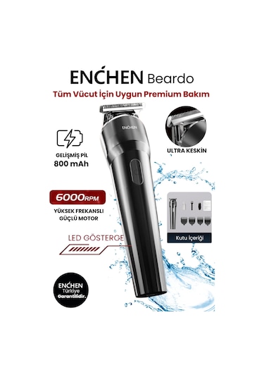 Enchen Beardo Çok Fonksiyonlu Tüm Vücut İçin Uygun Şarjlı Saç Ve Tıraş Makinesi