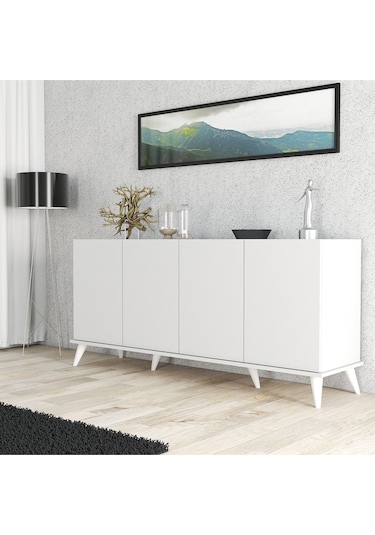 1602 Elegante 180 Cm Modern Konsol Beyaz