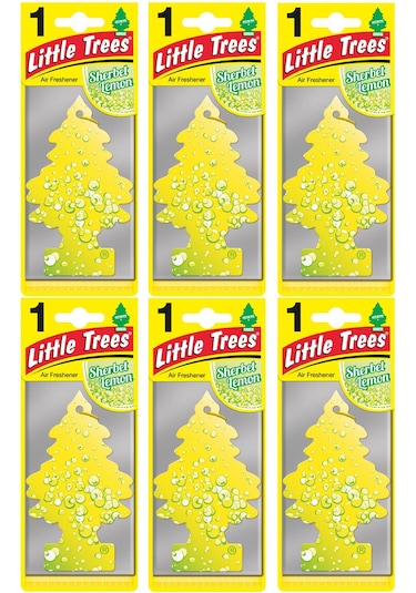 Little Trees 6'lı Set Sherbet Lemon - Limon Oto Kokusu