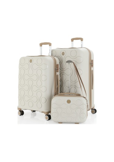 Mçs Polipropilen 3lü Valiz Seti Büyük & Orta & Makyaj V376 S23sy1000051-set 00421 3'lü Set Çok Renkli