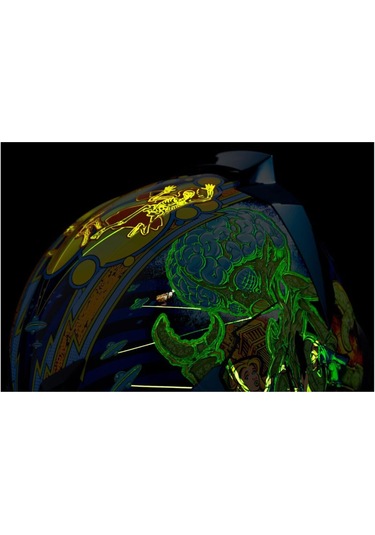 Icon Airflite Bugoid Blitz Kapalı Kask Mavi Yeşil Turuncu Mavi