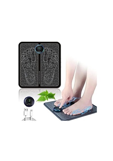 Ems Ayak Masajı Herkes İçin Kas Stimülasyon Matı, Taşınabilir Ve Şarj Edilebilir Elektrikli Çok Fonksiyonlu Ve Katlanabilir Masaj Makine Ems Ayak Masaj Aleti İle Ayaklarınızı Canlandırın Çok Renkli