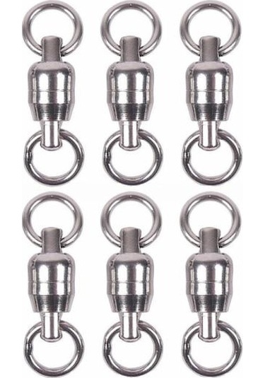 Muqzı Spor Aksesuarı 3 Adet Paslanmaz Çelik Çift Rulman Fırdöndüler Tuzlu Su Olta Takımı Konektörü 6