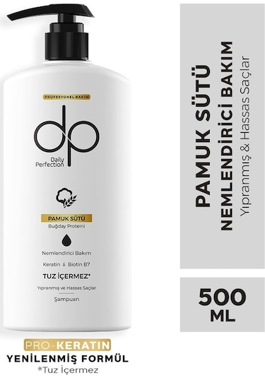 Dp Daily Perfection Şampuan Pamuk Sütü  12 x 500 ML