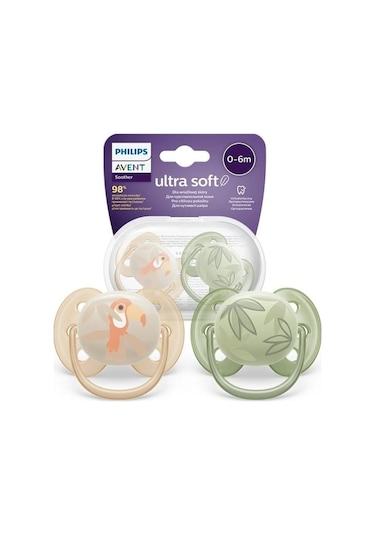 Philips Avent Ultra Yumuşak Emzik 0-6 Ay 2li Erkek Çok Renkli