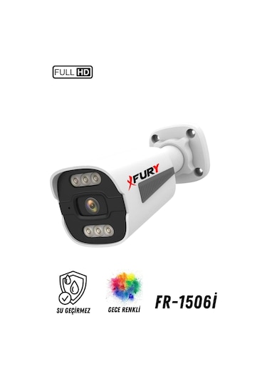 Fury 6 Kameralı Ip Güvenlik Kamerası Seti 4mp Gece Renkli Su Geçirmez 1506 1tb