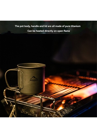 Ranyeek Titanium Kamp Çelik Bardak, Katlanabilir Kollü, Hafif, Isıya Dayanıklı, 375ml, Çadır, Yürüyüş, Outdoor Malzeme Çok Renkli