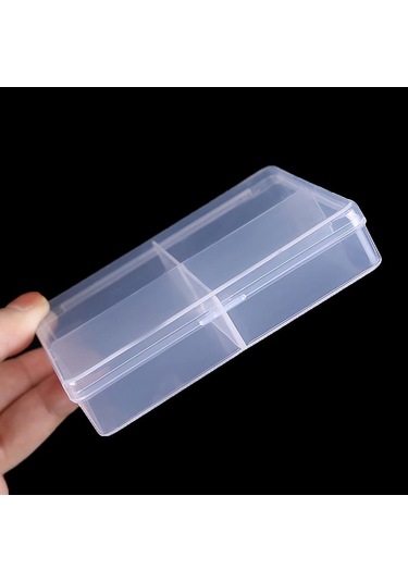 Kare Plastik Şeffaf Saklama Kutusu Küçük Öğeler Çeşitli Eşyalar Organizatör Vaka Takı Boncuk Konteyner Kutusu Araçları Aksesuarları 7.3 6.3 1.6cm