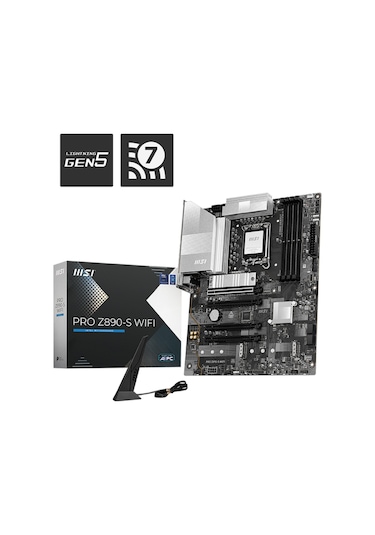 MSI Pro Z890-S WIFI Intel Z890 8600 MHz (OC) DDR5 Soket 1851 ATX Anakart