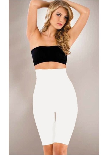 Bonbonetti Bonbonetti Kadin Selülit Giderici Paçali Korse Kisa Taytbeyazl Beyaz