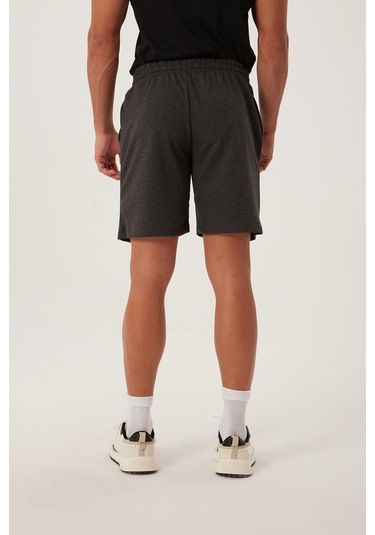 Erkek Golf Nakışlı 2 Iplik Şort Antrasit