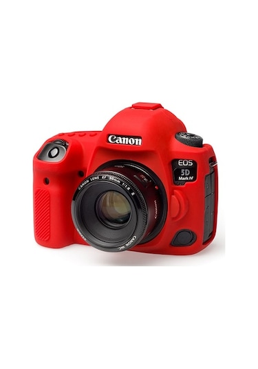 Easycover Canon 5D Mark IV Silikon Kılıf Ecc5Dıvr (Kırmızı)