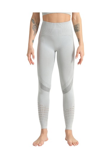 Gajeena Kadın Spor Taytı - Yüksek Bel, Nefes Alabilir, Vücudu Sarar, Yoga Ve Koşu İçin Rahat Açık Gri