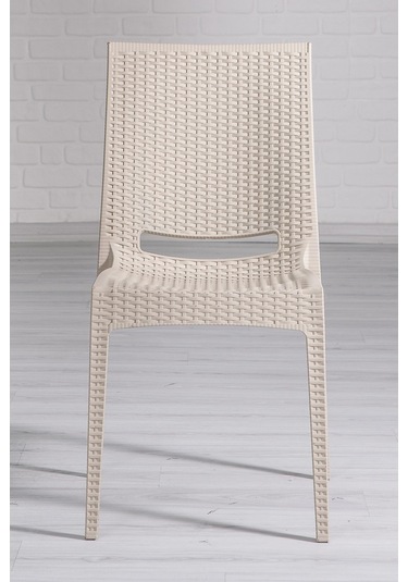 6 Adet Rattan Cappucino Sandalye / Balkon-bahçe-teras Bej