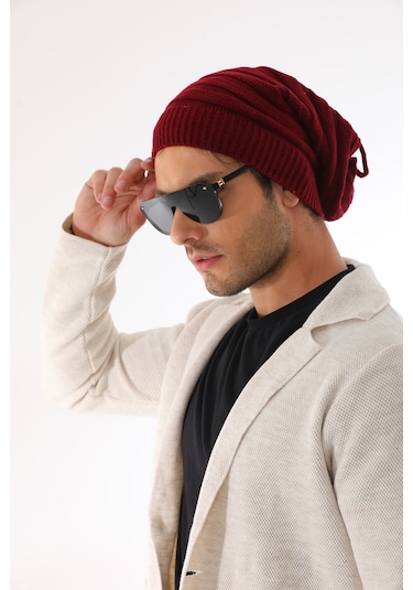 Erkek Bordo İpli Bere