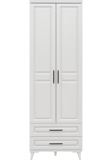 GuneyStore Gözde 2 Kapaklı Komple MDF Beyaz Gardırop