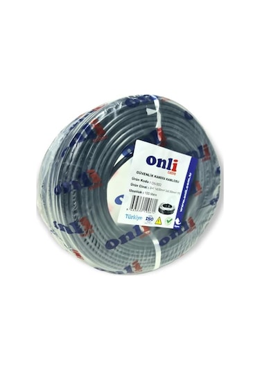 Onli 2+1 0.50mm 100Metre Dış Ortam CCTV Kamera Kablosu Siyah