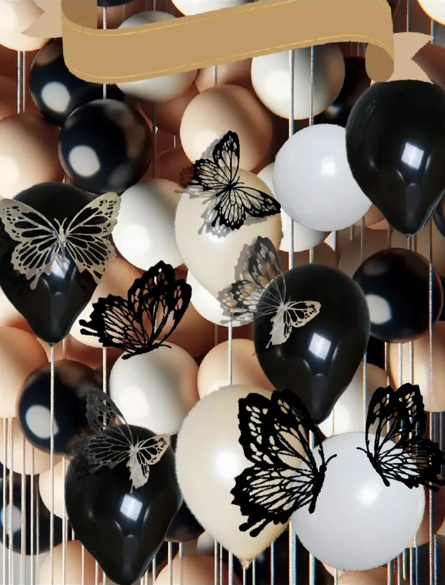 Galerea Prazdnıka Dekorasyon Ve Süsleme İçin 3d Kelebek Çıkartmaları 339602045 Gümüş