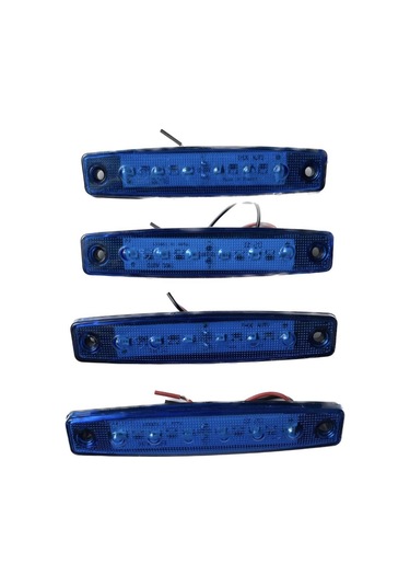 Thoc Dorse Parmak Led 12v 6 Led Mavi 4 Adet