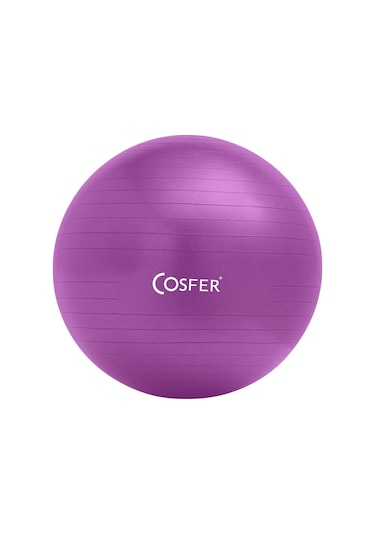 Cosfer Pilates Topu 55 CM Mor Yoga Pilates Jimnastik Topu