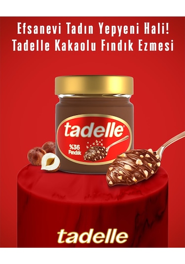 Tadelle Parça Fındıklı Kakaolu Fındık Ezmesi 200 Gr X 6 Adet