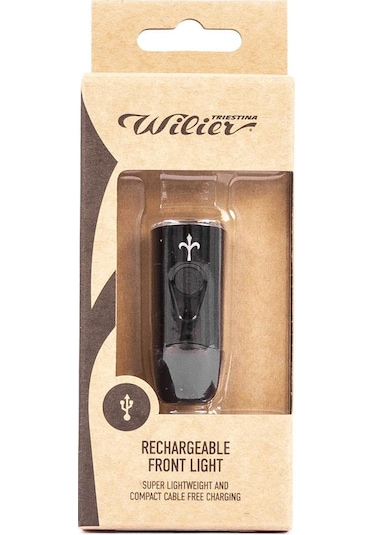 Wilier Triestina USB Şarjlı Bisiklet Ön Işık Far Aydınlatma Siyah
