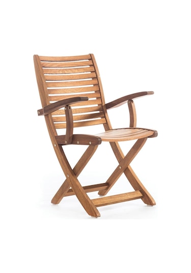 Rehome Mane İroko Kollu Sandalye Kahverengi