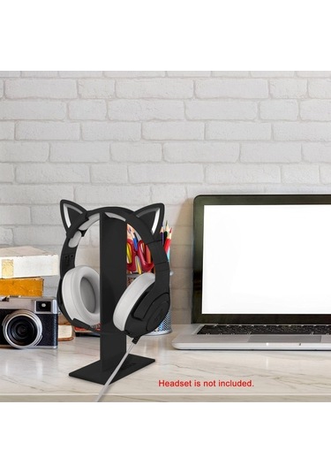 Sandwich Onıkuma Ayırılabilir Bilgisayar Kulaklık Tutucu, Siyah Görüntüleme Rakamı Abs Materyal Kulaklığı İçin Takılıp Çıkarıl