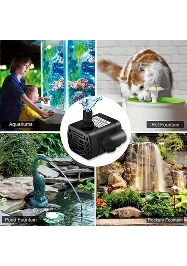 Oldfriend Beyaz 1 Adet Usb Dalgıç Pompa, 200l/s Düşük Gürültülü, Akvaryum Ve Çeşmeler İçin
