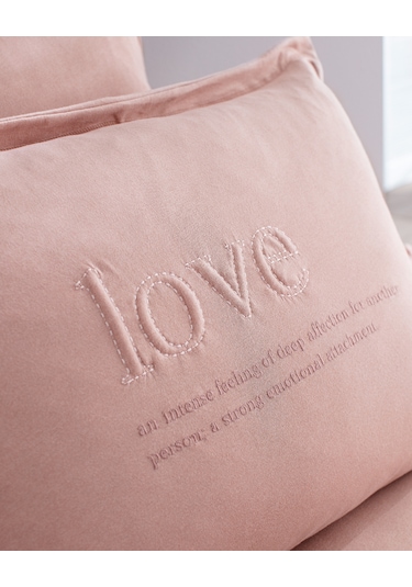 Madame Coco Bobigny Çift Kişilik Pamuklu Supersoft Comforter Set - Pudra Pudra