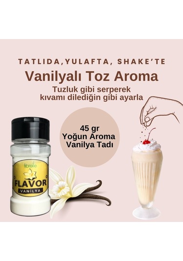 Fibrelle Flavor Vanilya Aroma Verici 45 G