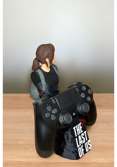 Ellie Figürlü Ps4/ps5 Kol Tutucu The Last Of Us Temalı Oyun Aksesuarı 3d Baskı Stand Haki