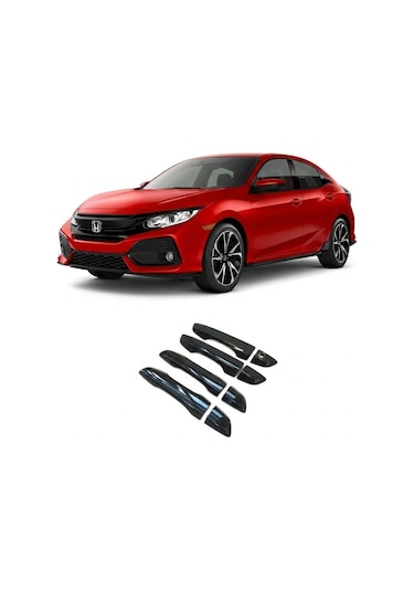 Honda Civic Fc5 2016 - 2021 Uyumlu Kapı Kolu Piyano Black