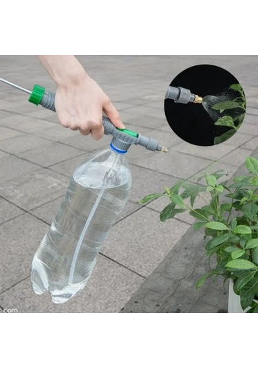 Gajeena Plastik Çok Amaçlı Bahçe Sulama Spreyi, İçecek Flaklarına Uyumlu, Dezenfeksiyon Ve Araç Yıkama İçin 29 Cm Gri Sprey Başlığı